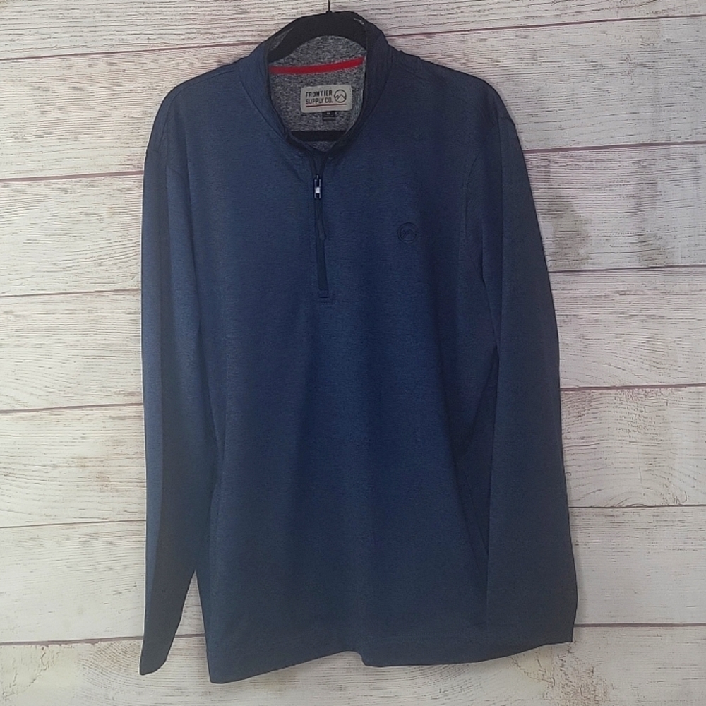 Frontier Supply Co. blue men long sleeve light sweater sz XL